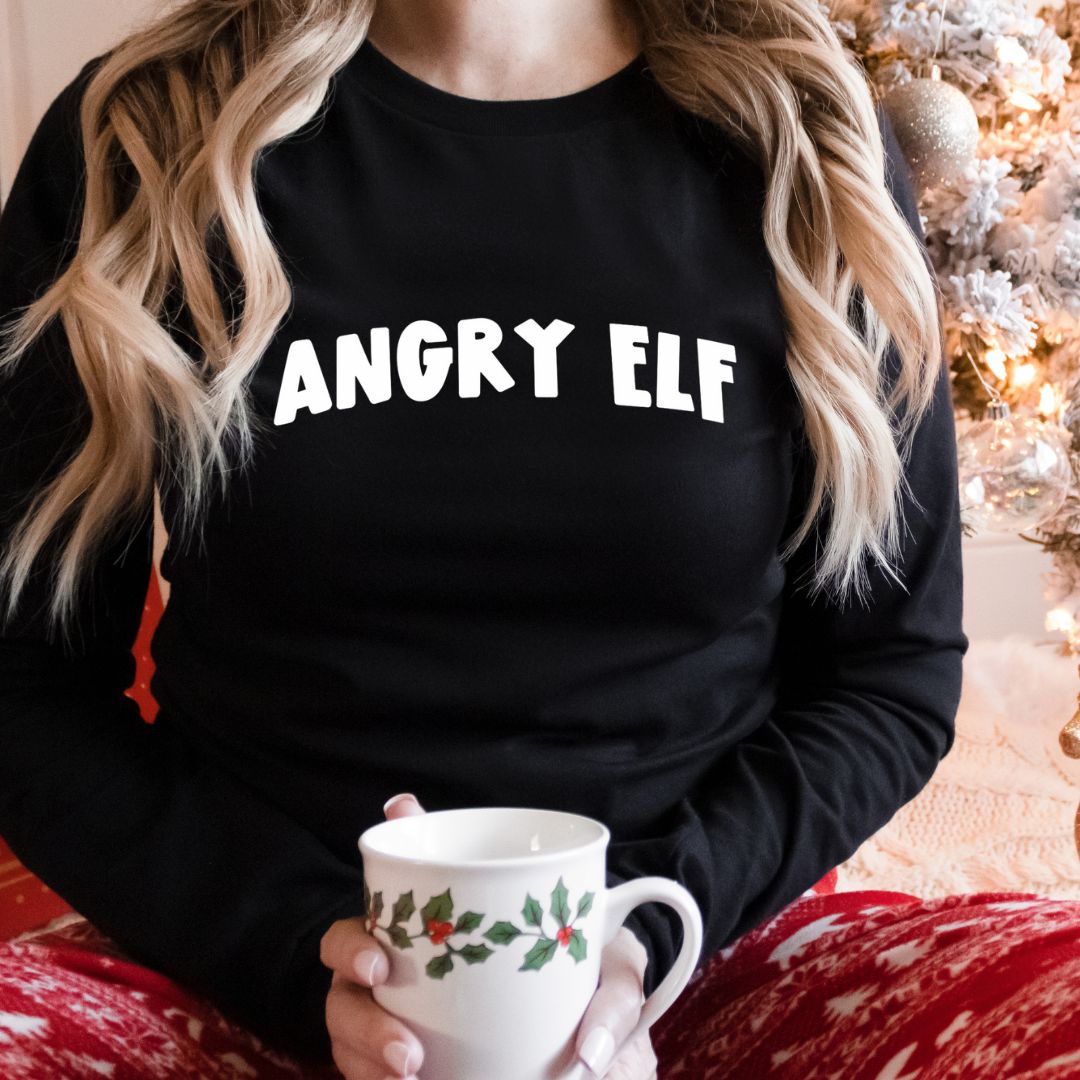 Angry Elf Sweatshirt/ Long Sleeve Tee