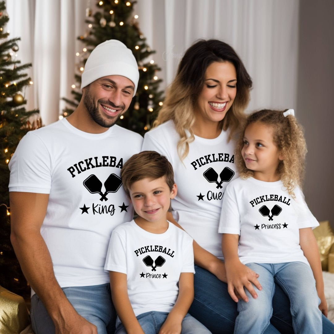 TODDLER Pickleball Family T-Shirts, Pickleball Queen, King, Price, Princess, Custom Pickleball Tee Unisex, Team Tee, Matching Family Sports Tee