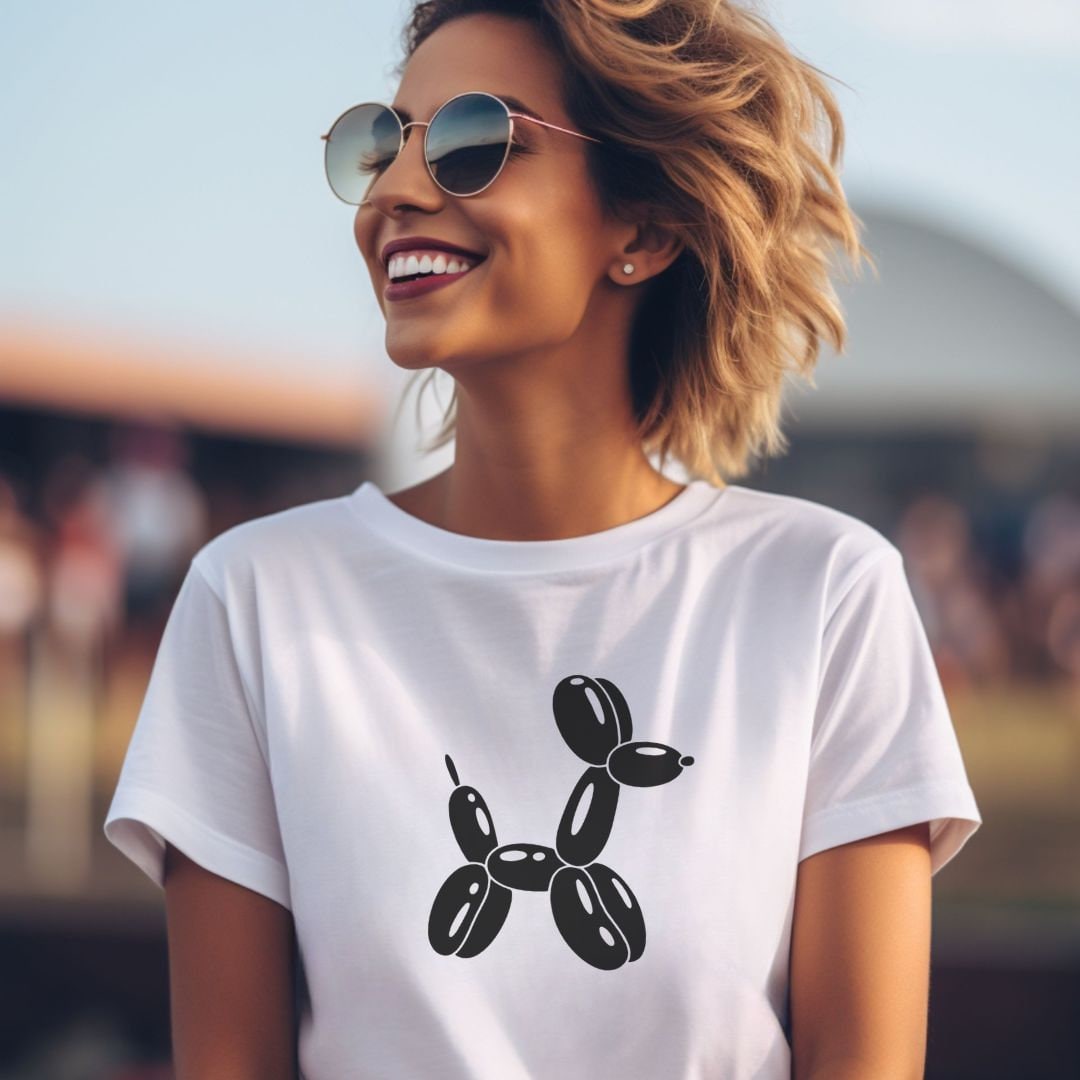 Balloon Animal Dog Crop Top, T-Shirt, Party Tee, Sorority Crop Top, Funny t-shirt, gift for friend, Gag Gift, Teen, Women&#39;s Crop, Festival