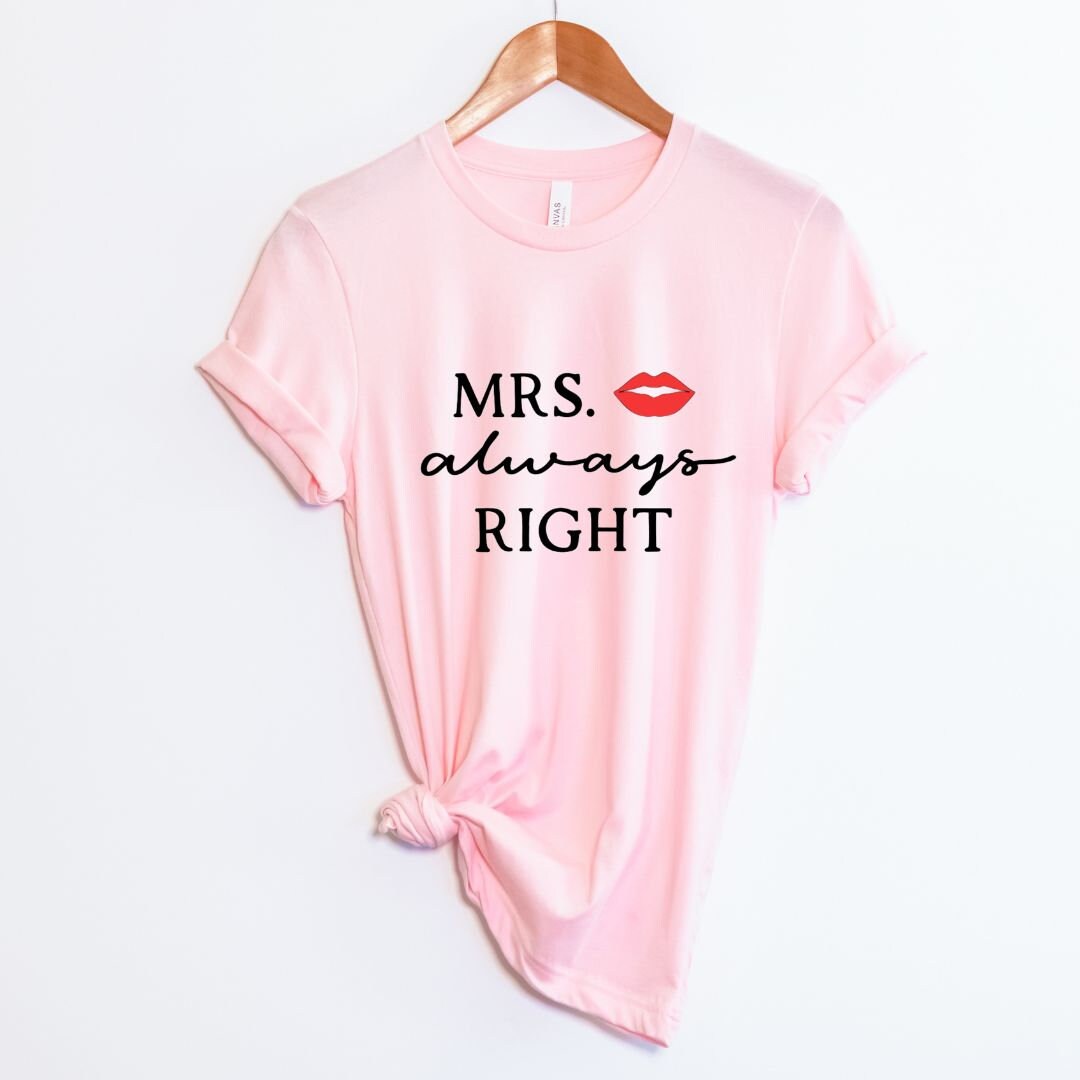 Mrs. Always Right, Mr. Fix It Couples T-Shirts, Matching Shirts, Wedding Gift, Engagement Gift, Matching Tees, Newlywed t-shirts