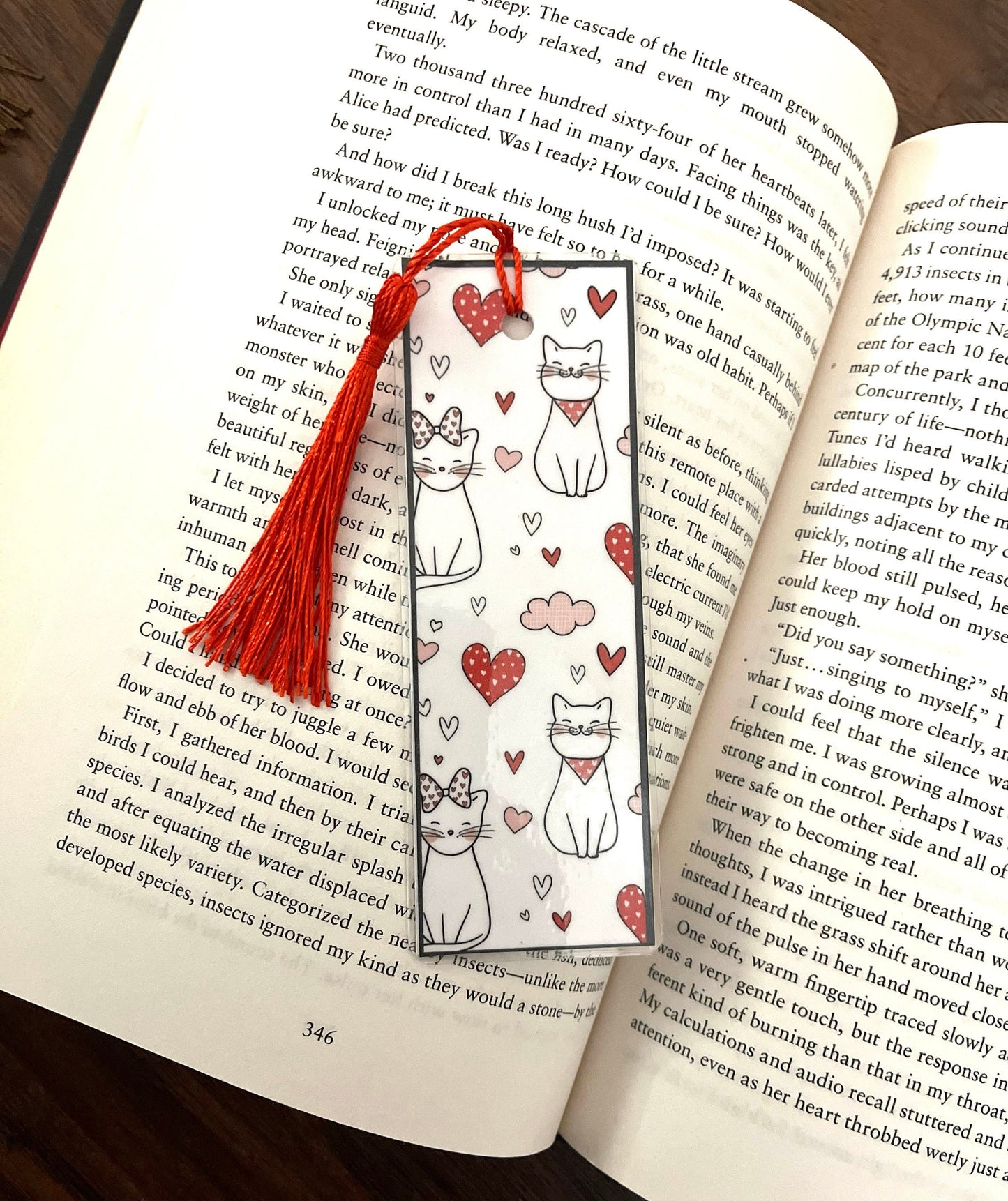 Valentine's Day Bookmarks, Bookish, Bookmark with Tassel, Romance Bookmarks, Gift for Booklover, Reader, 2 Sided Laminated Cardstock Bookmark