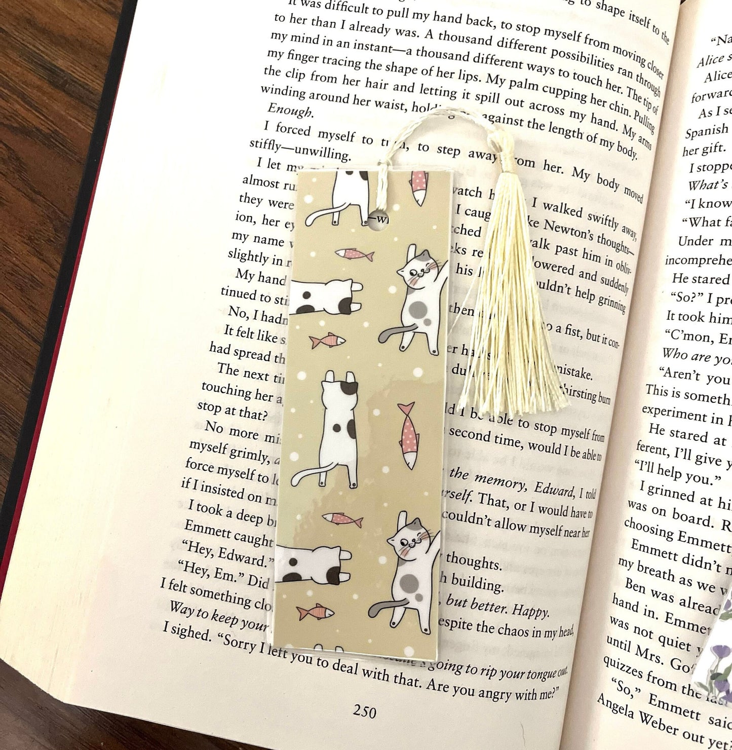 Cat Themed Bookmarks, Bookish, Bookmark with Tassel, Cat Lover Bookmarks, Gift for Booklover, Reader, 2 Sided Laminated Cardstock Bookmark