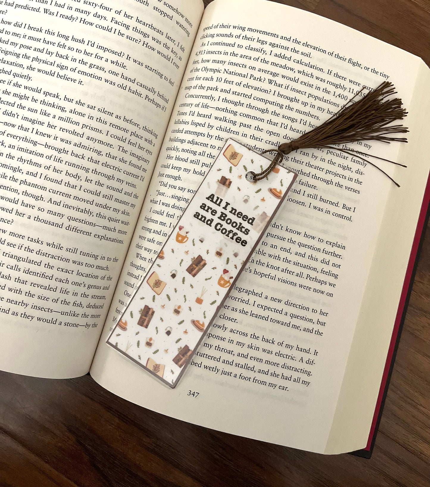 All I Need is Bookmarks, Bookish, Bookmark with Tassel, Girly Bookmarks, Gift for Book lover, Reader, 2 Sided Laminated Cardstock Bookmark