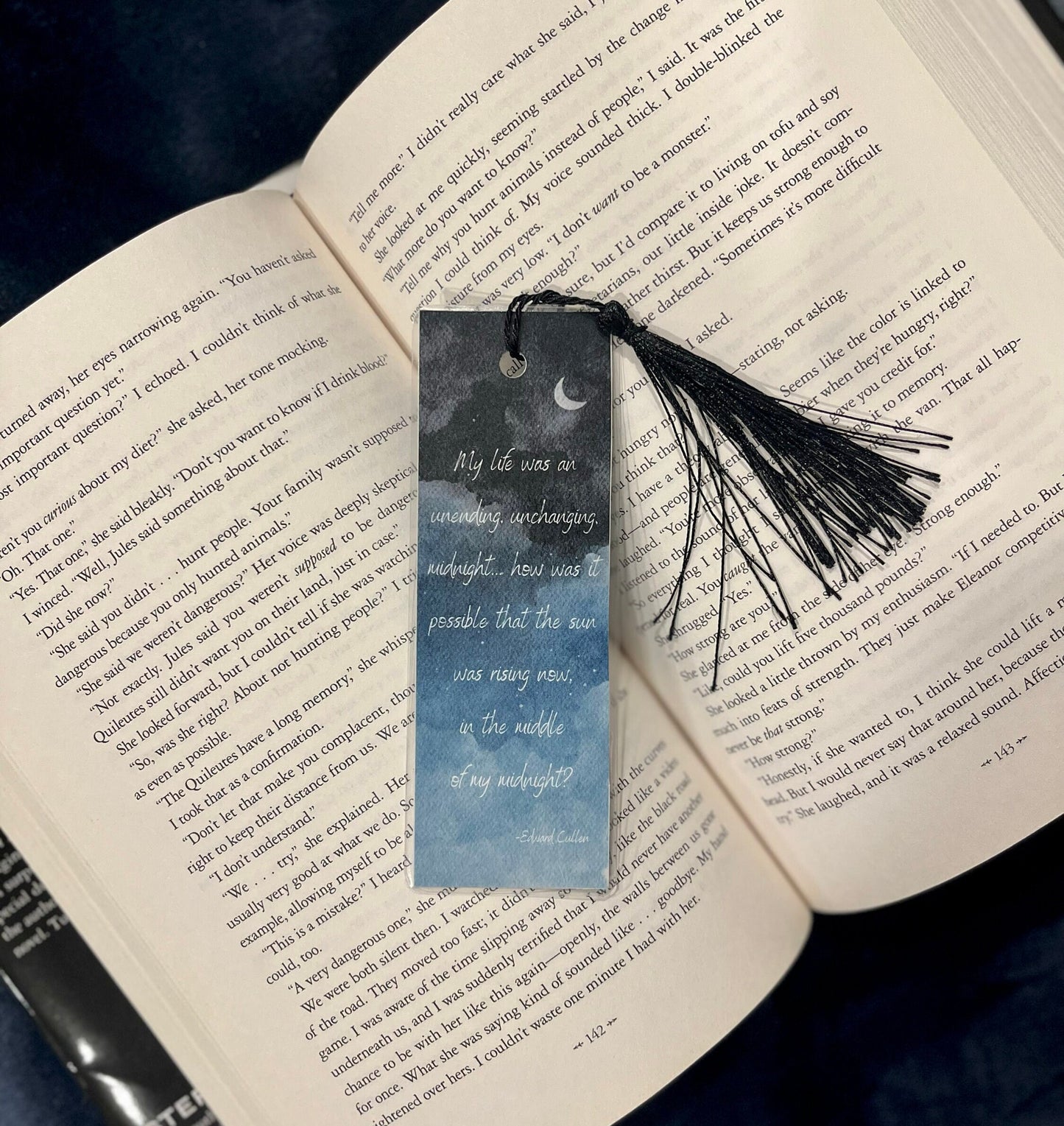 Twilight Bookmarks, Bookish, Bookmark with Tassel, Team Edward Bookmarks, Gift for Book lover, Watercolor, 2 sided Laminated Cardstock