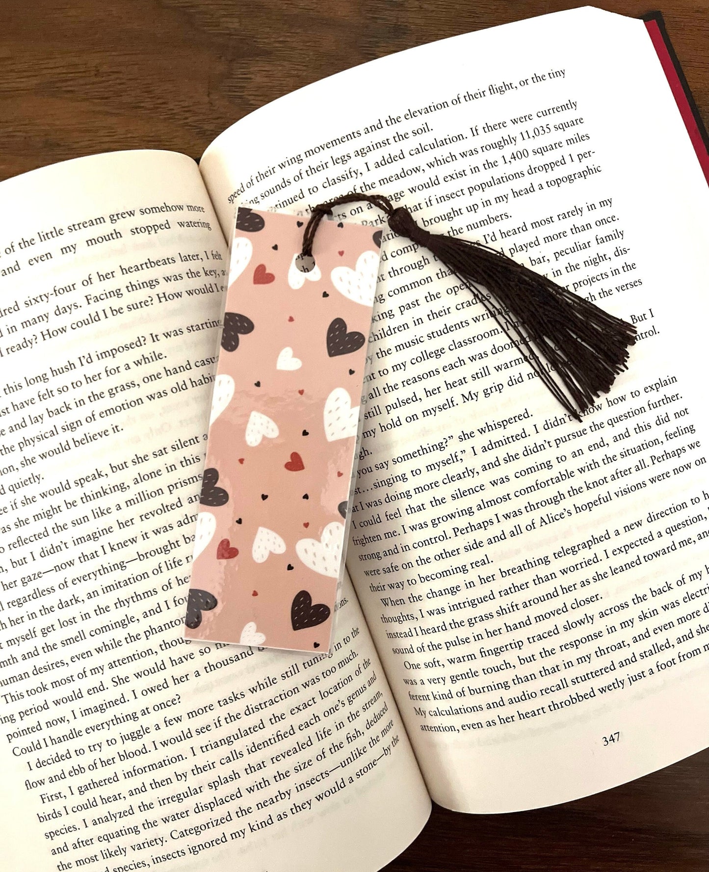 Valentine's Day Bookmarks, Bookish, Bookmark with Tassel, Romance Bookmarks, Gift for Booklover, Reader, 2 Sided Laminated Cardstock Bookmark