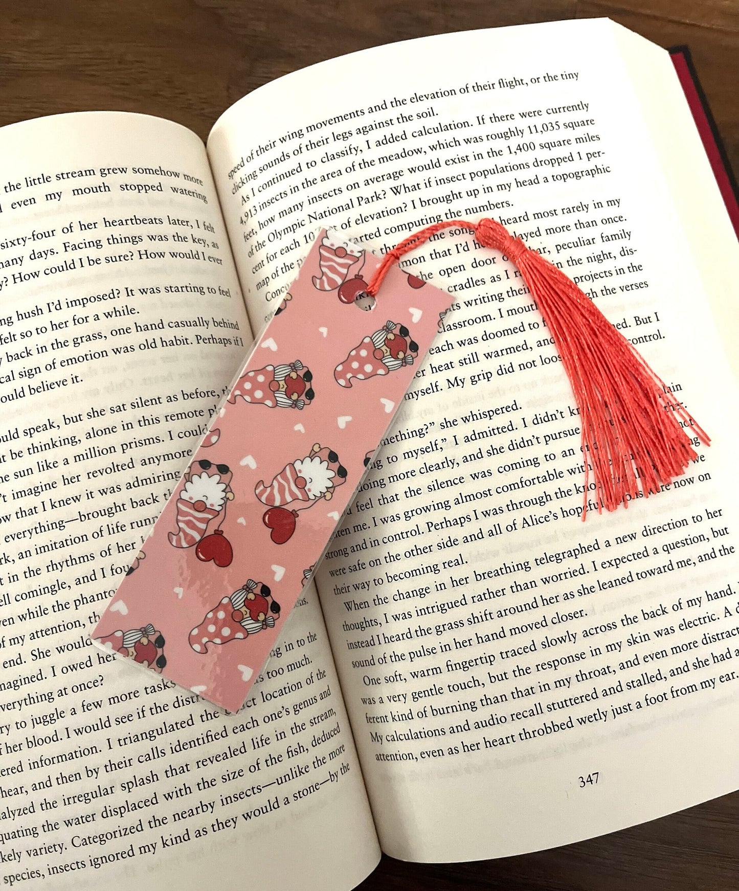 Valentine's Day Bookmarks, Bookish, Bookmark with Tassel, Romance Bookmarks, Gift for Booklover, Reader, 2 Sided Laminated Cardstock Bookmark