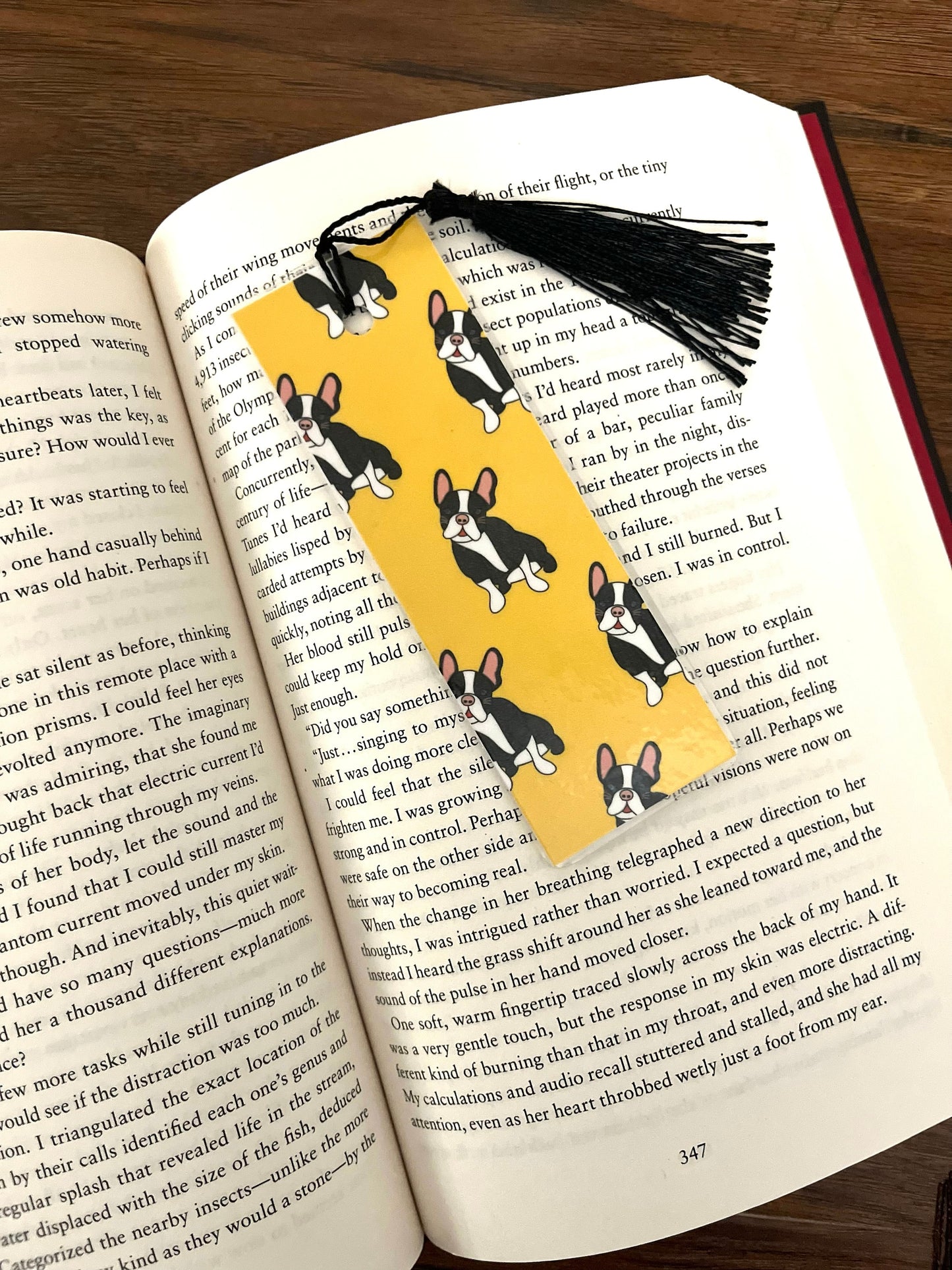 Dog Themed Bookmarks, Bookish, Bookmark with Tassel, Dog Lover Bookmarks, Gift for Booklover, Reader, 2 Sided Laminated Cardstock Bookmark