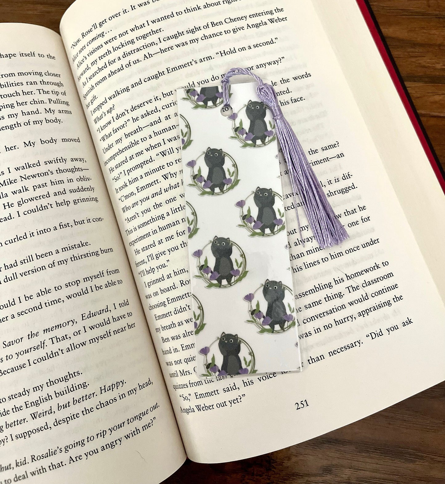 Cat Themed Bookmarks, Bookish, Bookmark with Tassel, Cat Lover Bookmarks, Gift for Booklover, Reader, 2 Sided Laminated Cardstock Bookmark