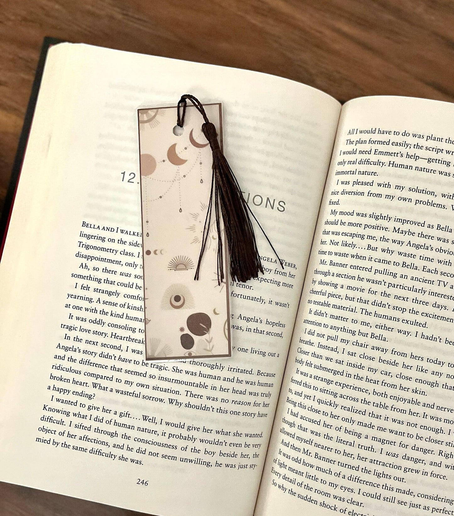 Boho Bookmarks, Bookish, Bookmark with Tassel, Girly Bookmarks, Gift for Book lover, Reader, 2 Sided Laminated Cardstock Bookmark