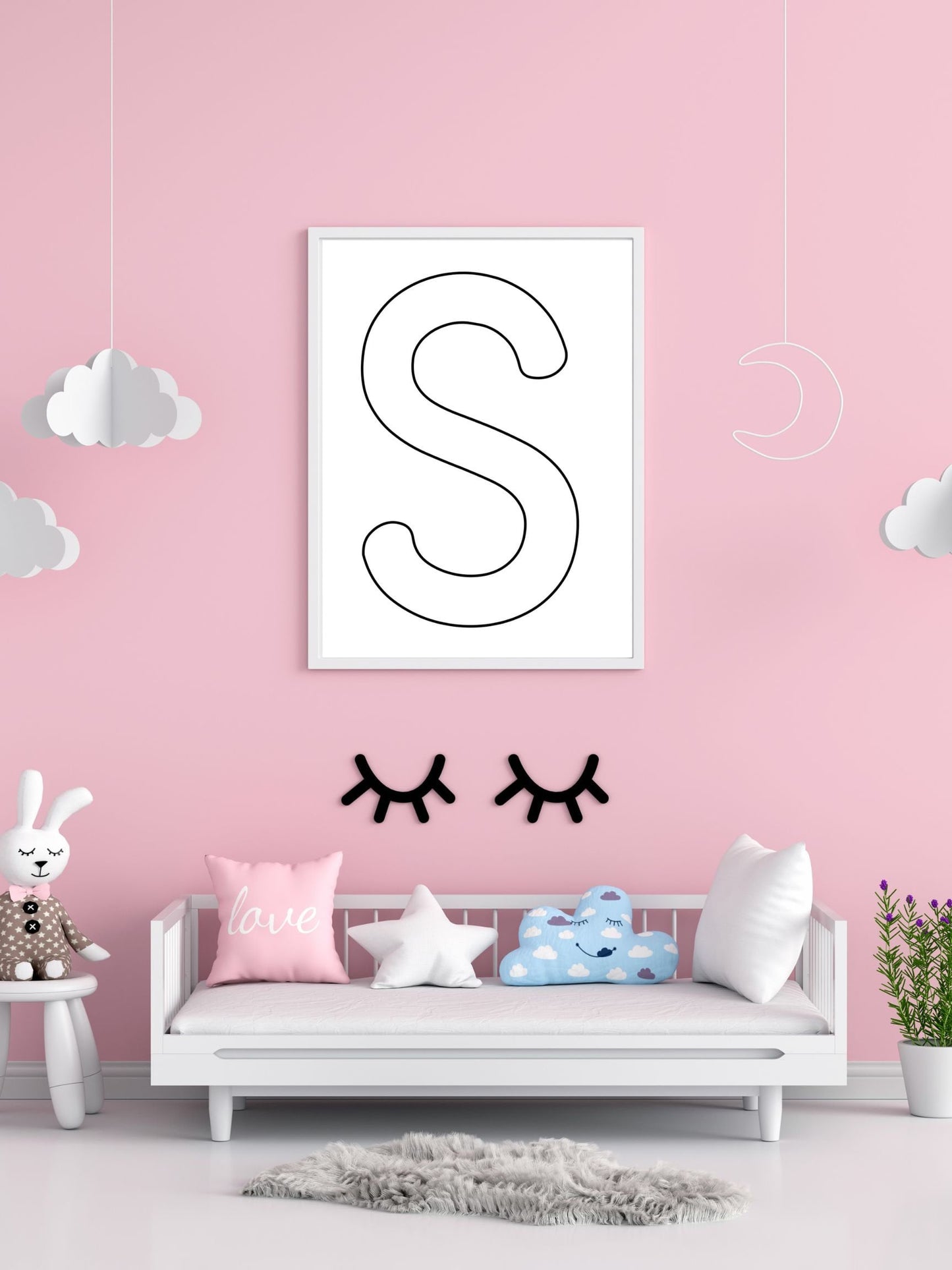 Alphabet Letter Posters, Uppercase and Lowercase, Word Wall, Digital Letters for Children's Room, Children's Decor, Baby Room, Download