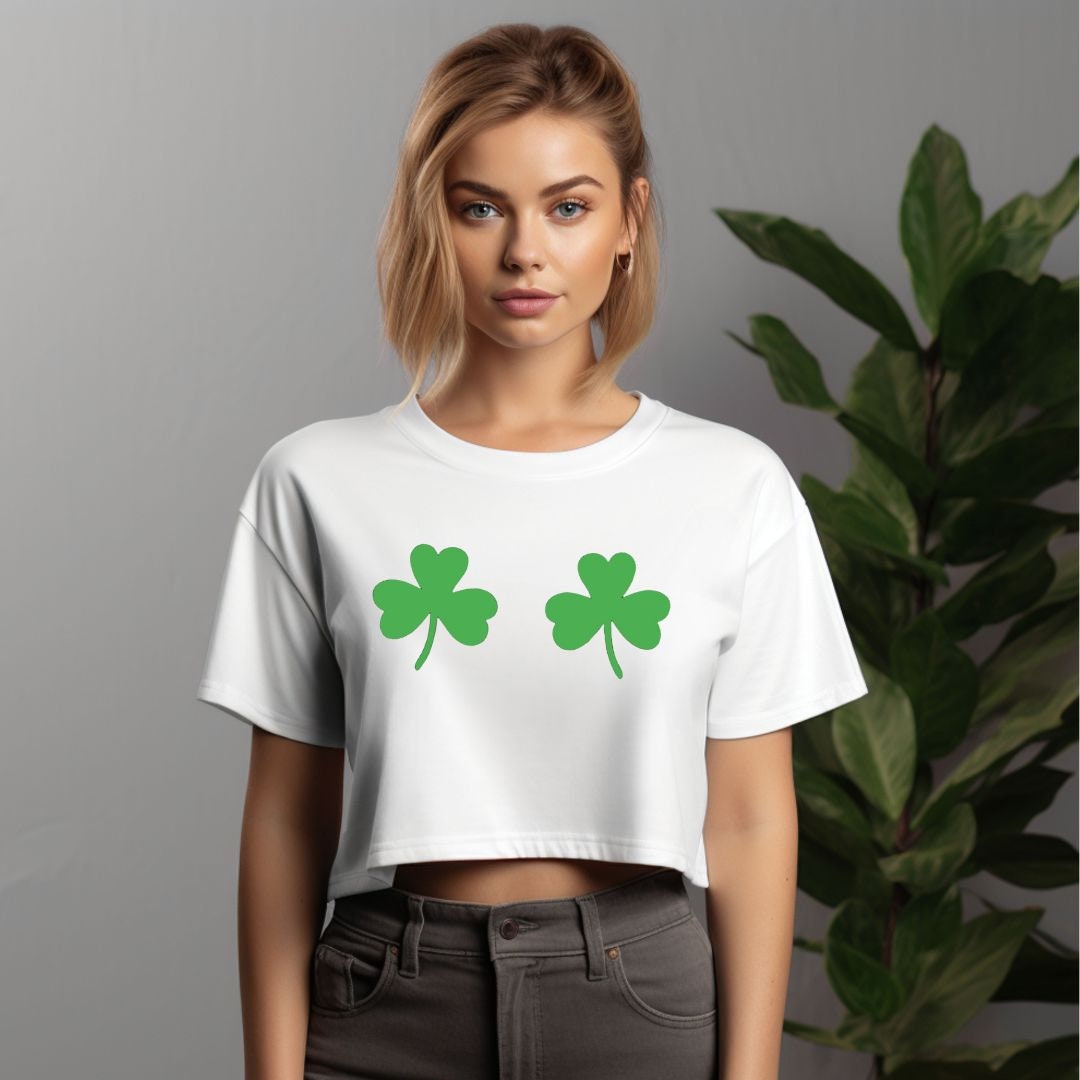 Shamrocks St. Patrick's Day Shirt, Funny Crop Top, St.Paddy's Tee, St. Patrick's Day Pub Shirt, Bar hopping, funny St. Paddys