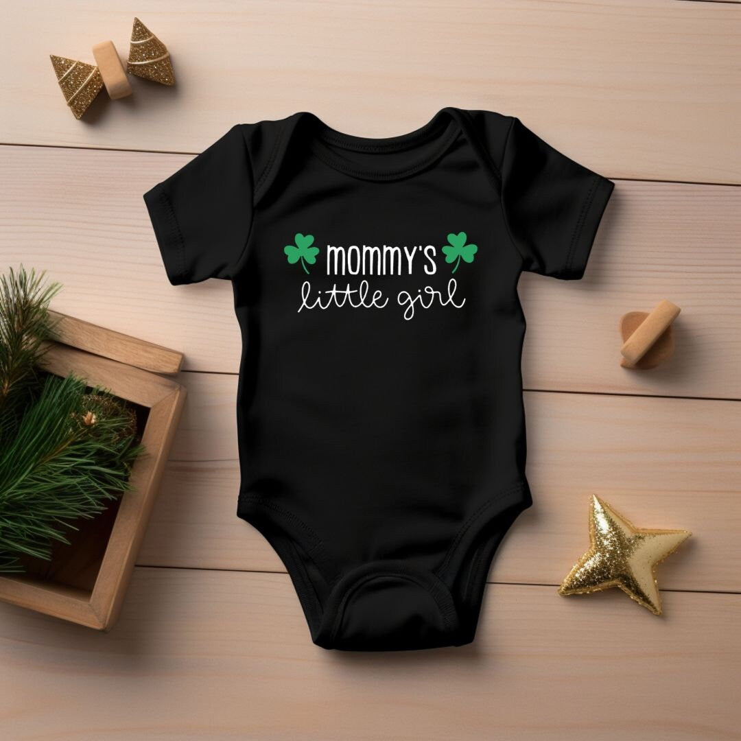 Mommy little Girl, Daddy's Little Girl St. Patrick's Day Shirts, Cute T-Shirt, St.Paddy's Day Outfit, Baby Graphic Tee, Holiday Shirts