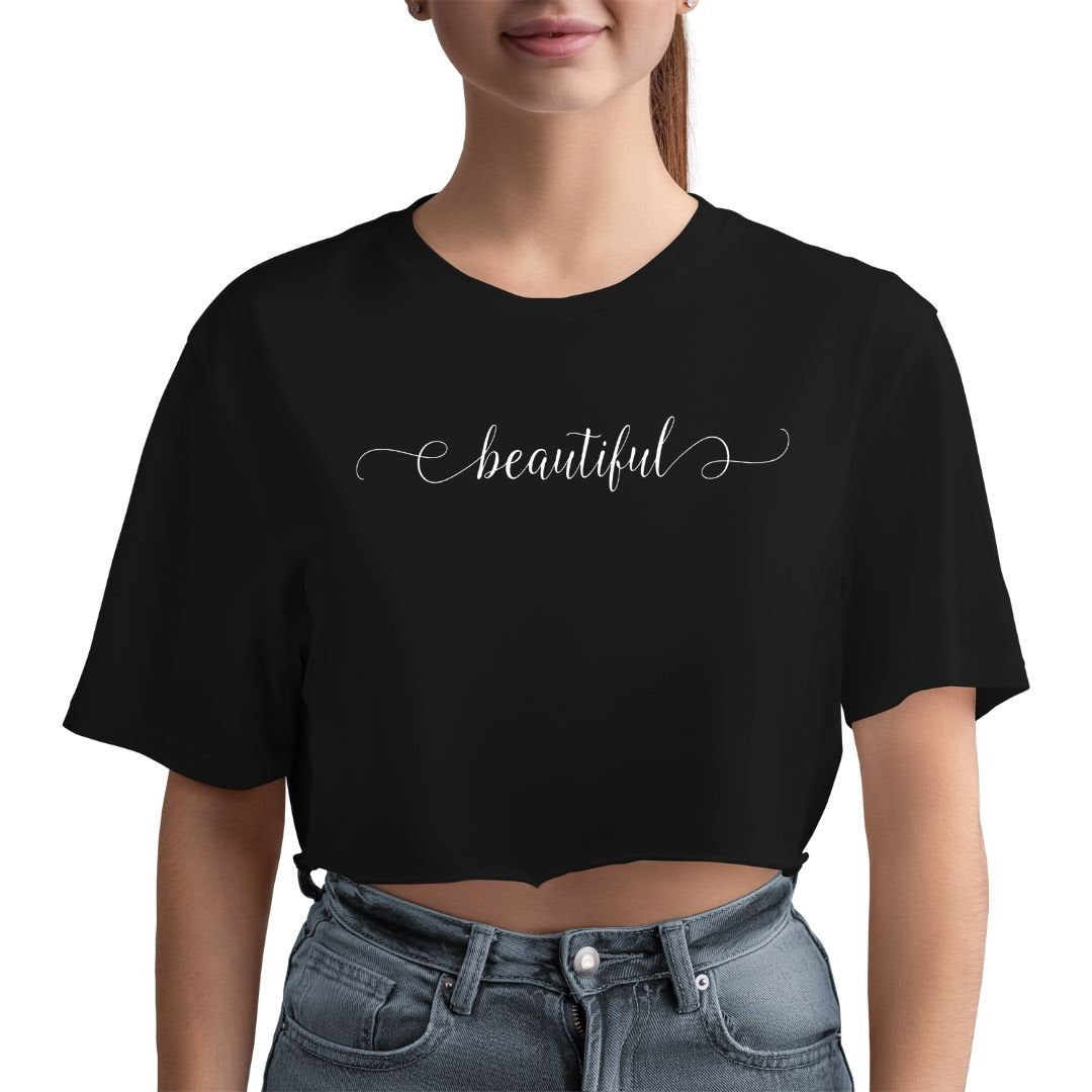 Beautiful Crop Top, Summer, Spring Crop Top, Graphic Tee, Y2K, Baby Tee, Teen Outfit, Women's Crop Top