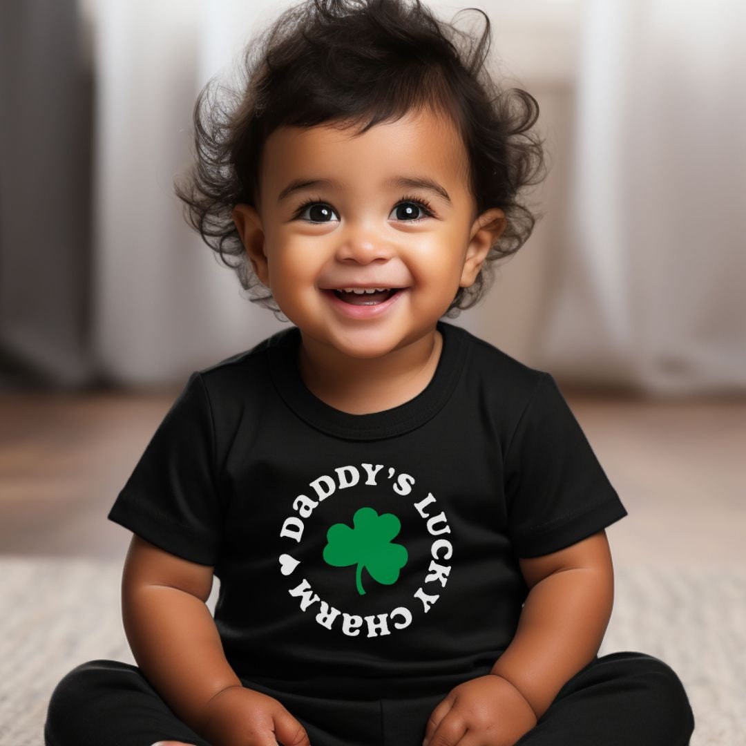 Daddy's Lucky Charm St. Patrick's Day Shirts, Cute T-Shirt, St.Paddy's Day Outfit, Daddy and Me T-Shirts, Baby Graphic Tee, Holiday Shirt