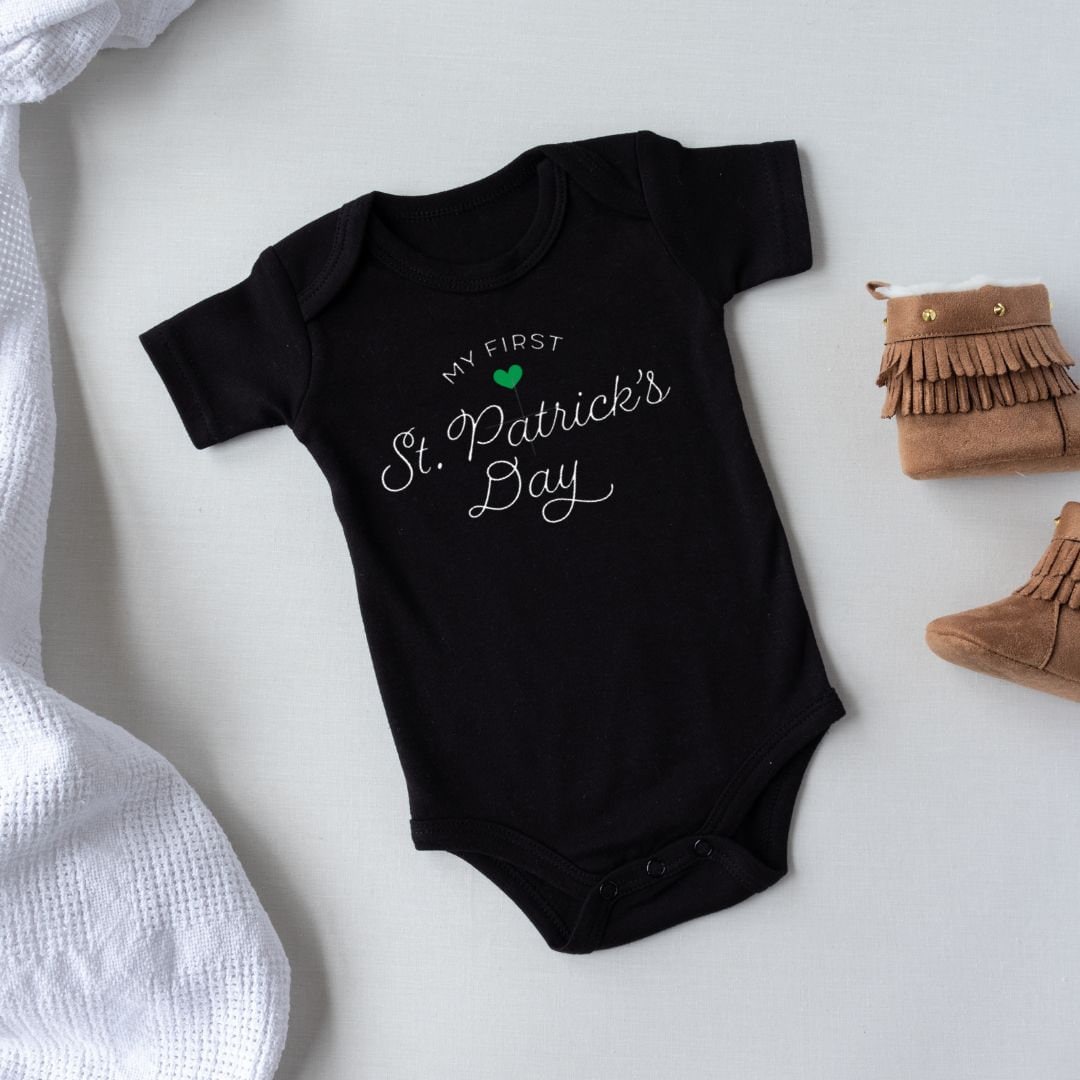 My First St. Patrick's Day Onesie, Cute Baby Shirt, St.Paddy's Day Outfit, Baby Graphic Tee, Baby Holiday Shirts